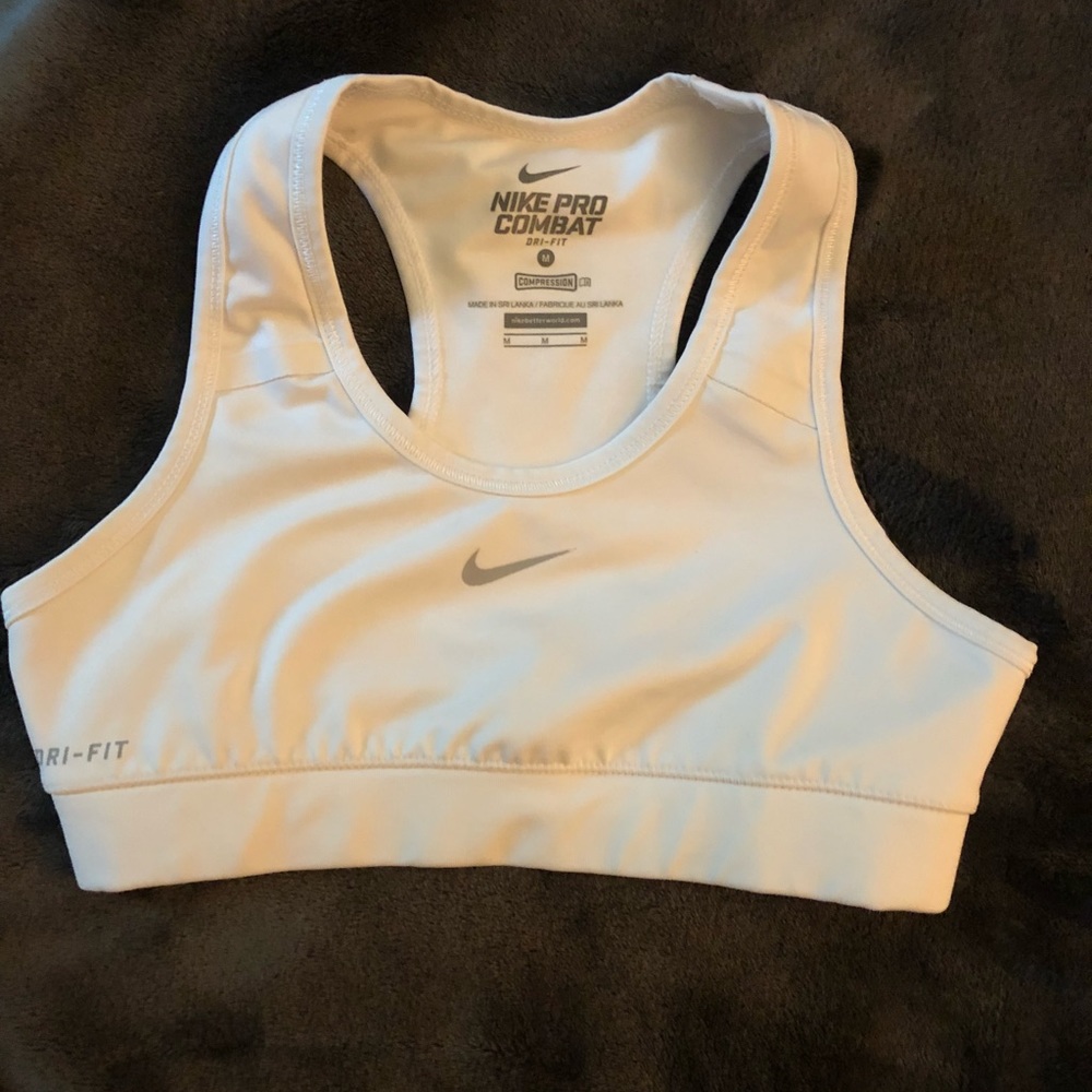 White Nike Sports Bra
